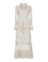 La DoubleJ Lacey Visconti Dress La DoubleJ Lacey Visconti Dress Solid White Smoke DRE0633EMB006SOLIDWH02