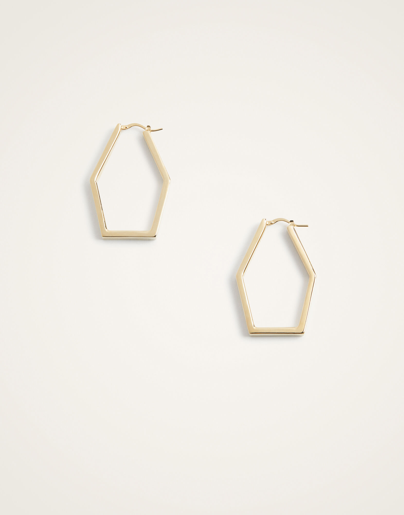 La DoubleJ Portal Hoops 24k Gold Plate EAR0053BRA003SOLIDYE05