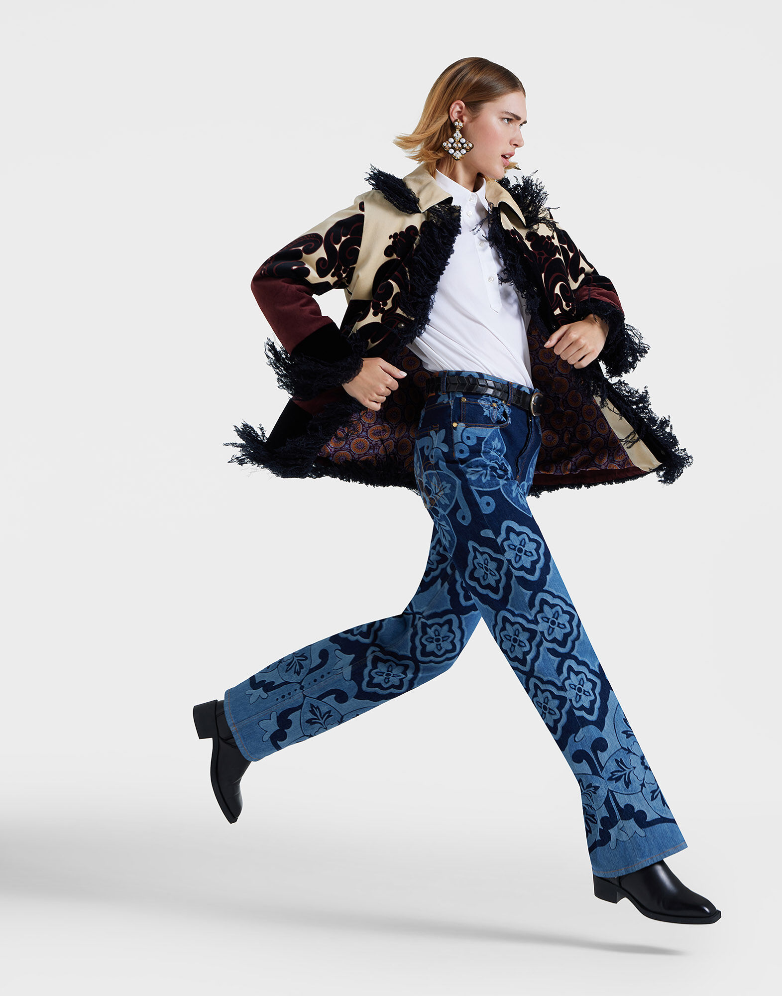 La DoubleJ Bonanza Jacket Corsini Plac&eacute;e Cream JAC0119COT061INI02WH03