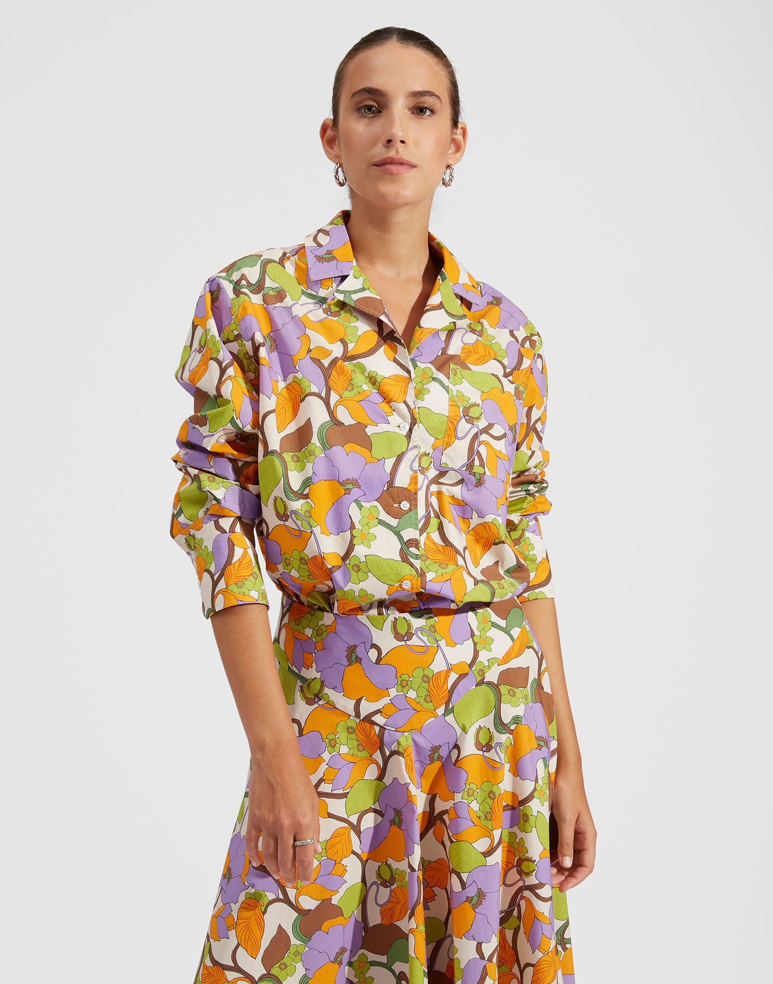 La DoubleJ Milano Shirt Vines Bianco SHI0066COT001VIN0002