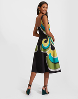 La DoubleJ Sophia Dress La DoubleJ Sophia Dress Rainbow Swirl Verde Placée DRE0448COT037RAS0002