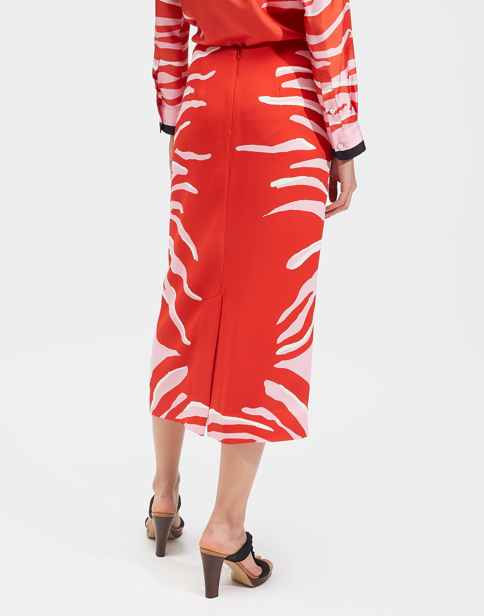 La DoubleJ Pencil Skirt Zebra Plac&eacute;e SKI0011VIS006ZEB0002