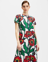 La DoubleJ Swing Dress La DoubleJ Swing Dress Big Blooms Bianco DRE0001SIL001PFI0003