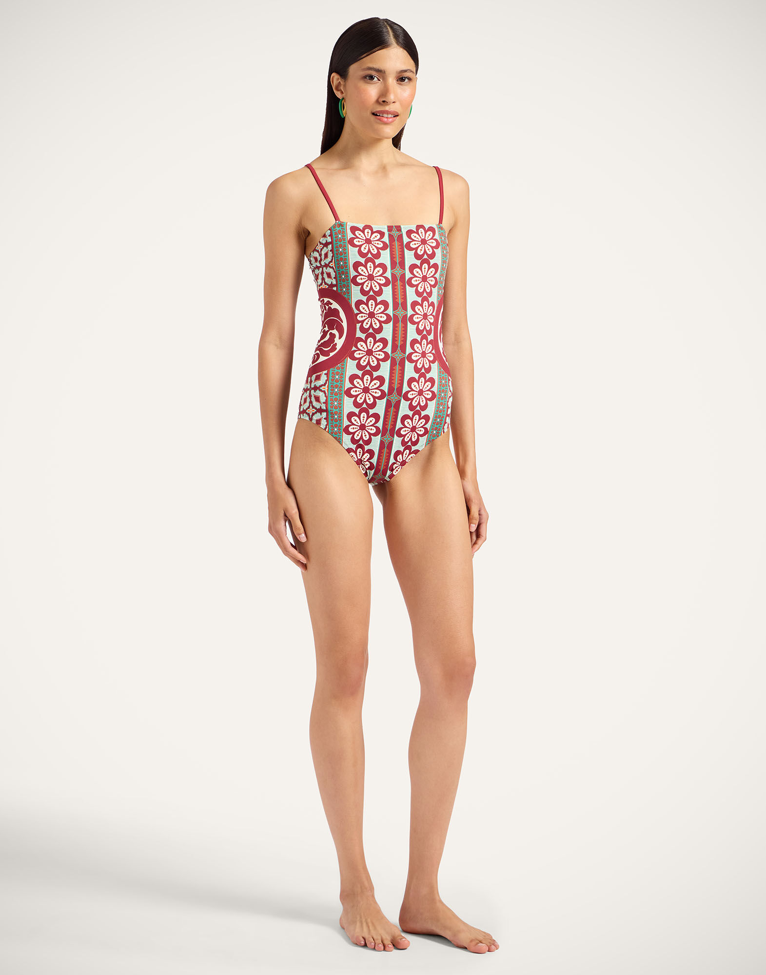 La DoubleJ Elle Swimsuit Pagoda Plac&eacute;e Rust SWI0055LYC006PAG01OR04