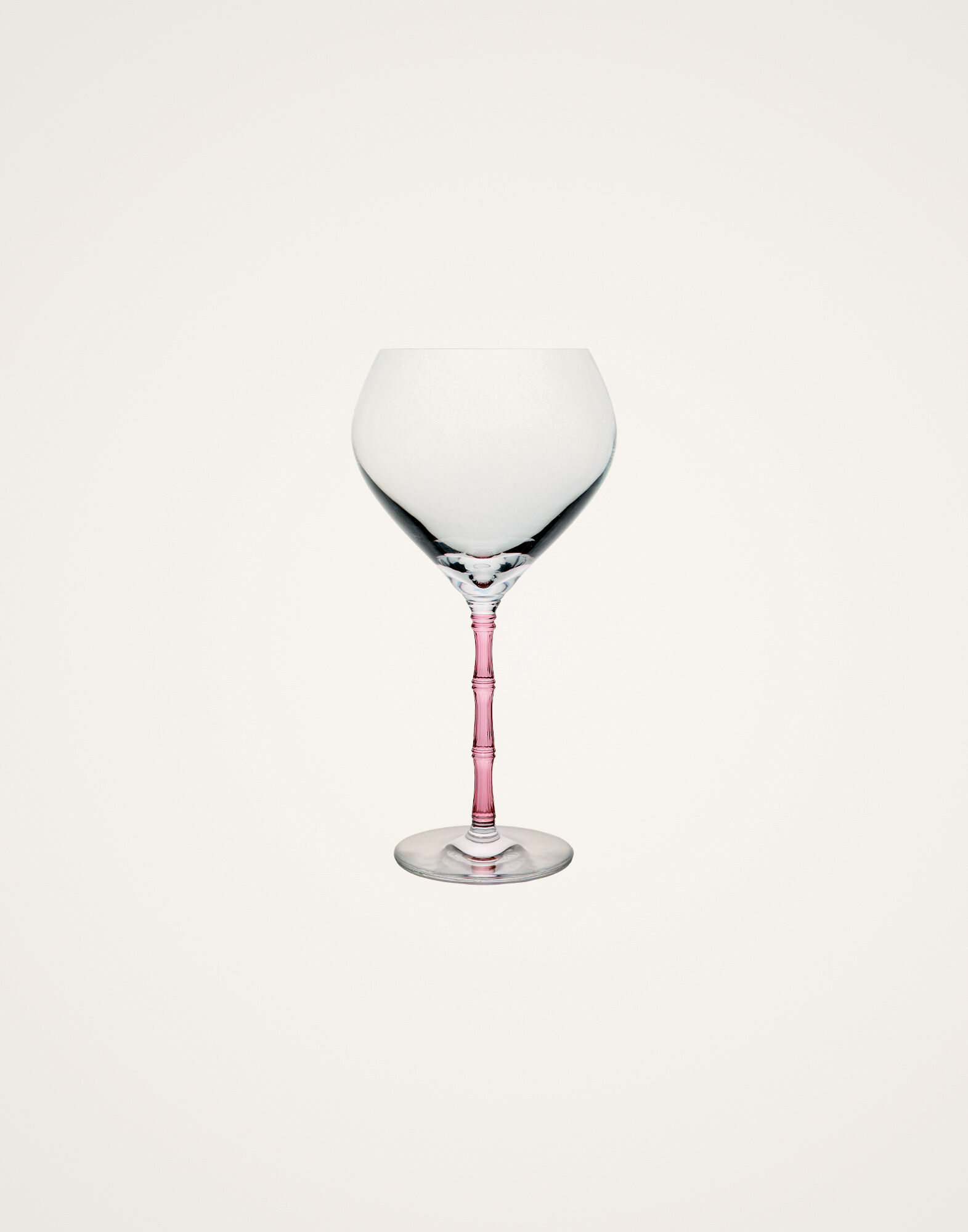 La DoubleJ Bamboo Balloon Glasses Set Of 2 Solid Pink GLA0049GLS002SOLIDPI01