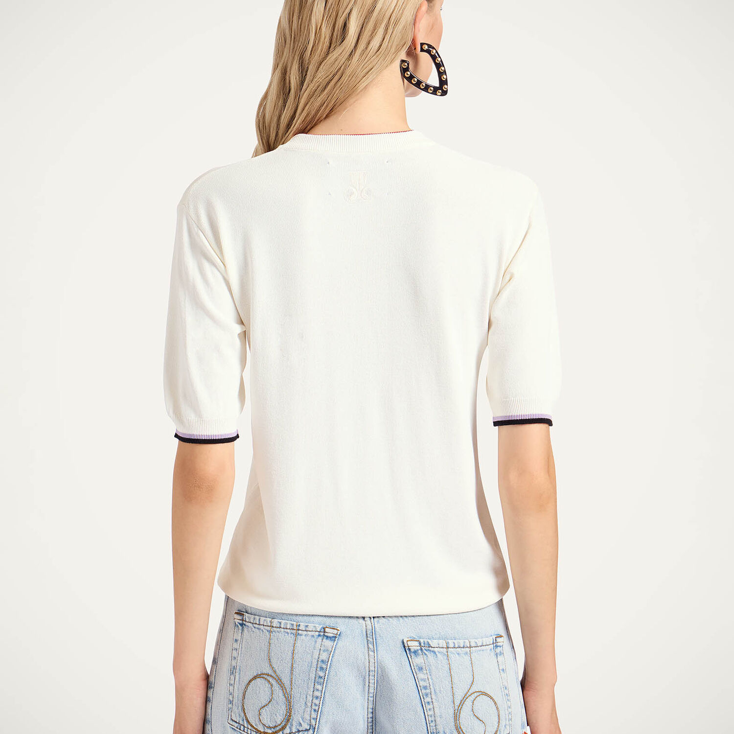  La Doublej J.j.'s Nantucket Suitcase Women - Divine Tee Divine White M 88% Viscose 8% Cotton 4% Polyester 