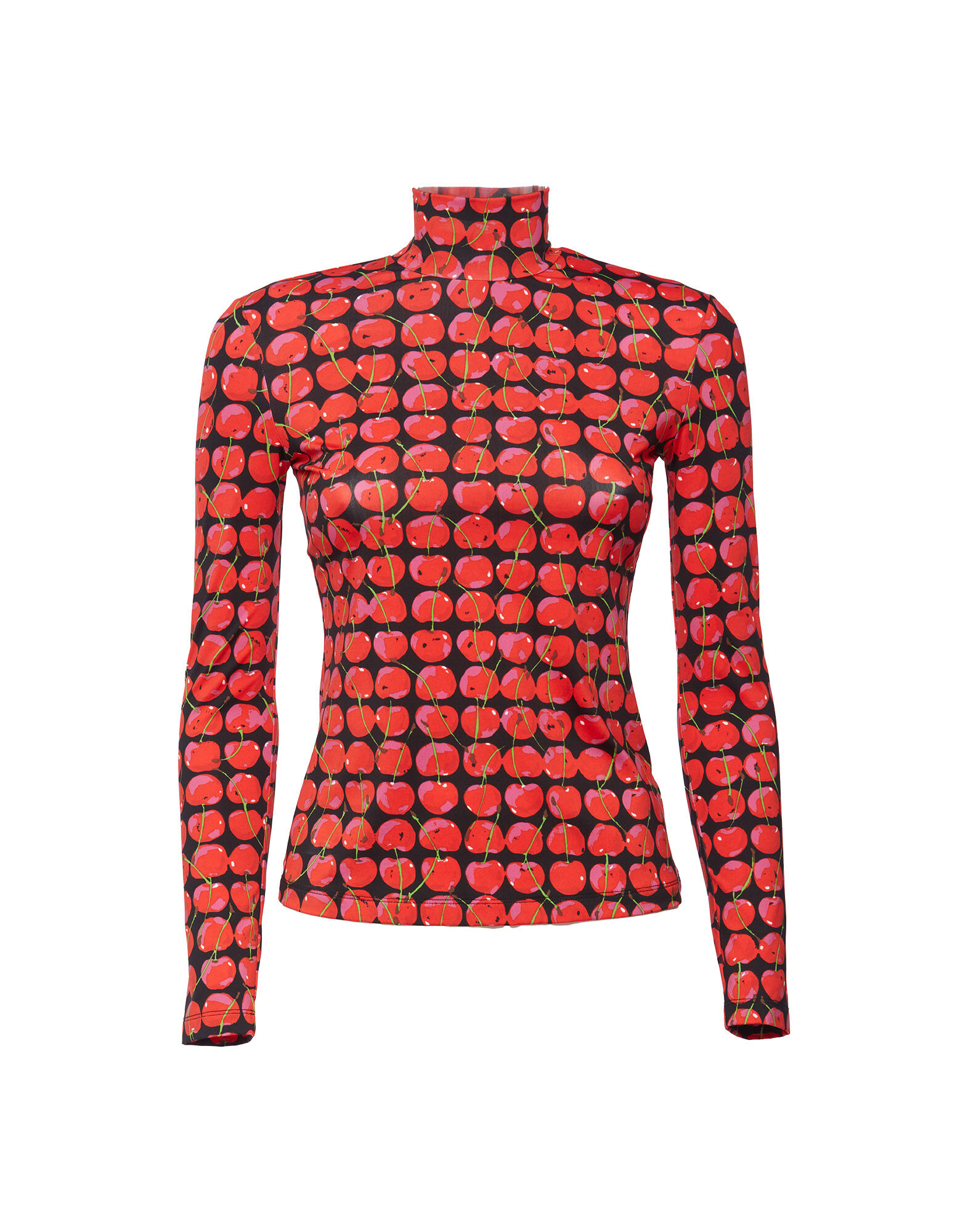 La DoubleJ Turtleneck Black Cherries SHI0030JER005CHY0003