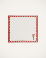 La DoubleJ Large Napkins Set Of 2 La DoubleJ Large Napkins Set Of 2 Date Palms Brick NAP0006LIN001DAT02RE06