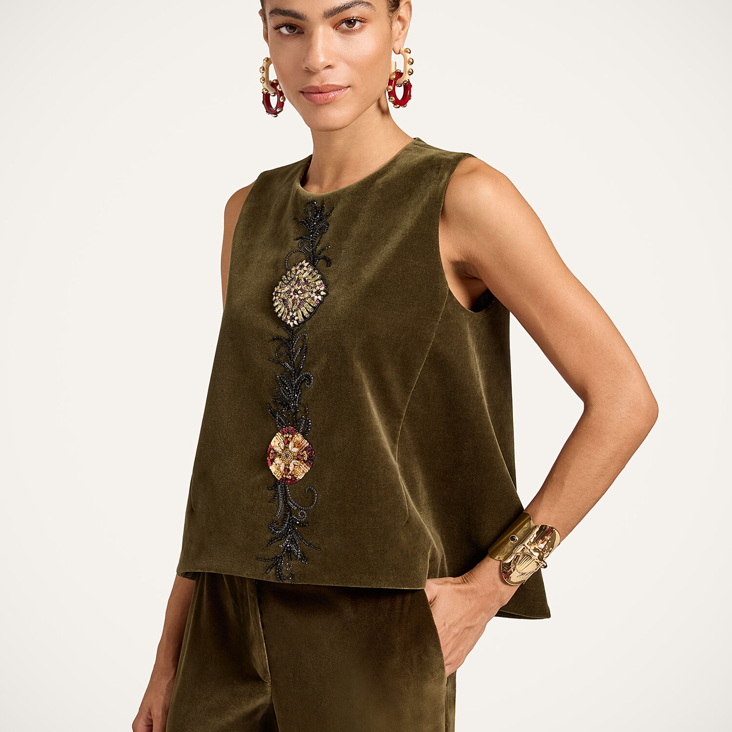La Doublej La Scala Top In Brown