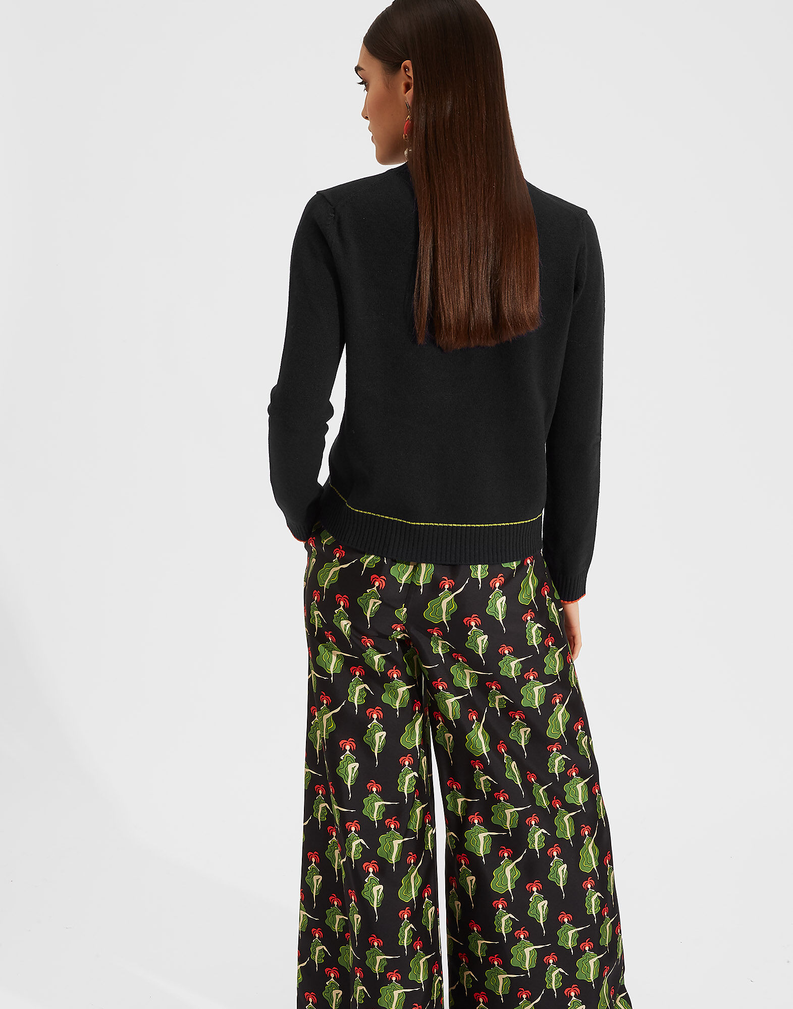 LaDoubleJ Intarsia Crew Neck Nero PUL0004KNI001BLA0002