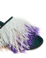 La DoubleJ Feather Slipper &#40;With Feathers&#41;  SHO0007RAS007GRE0014