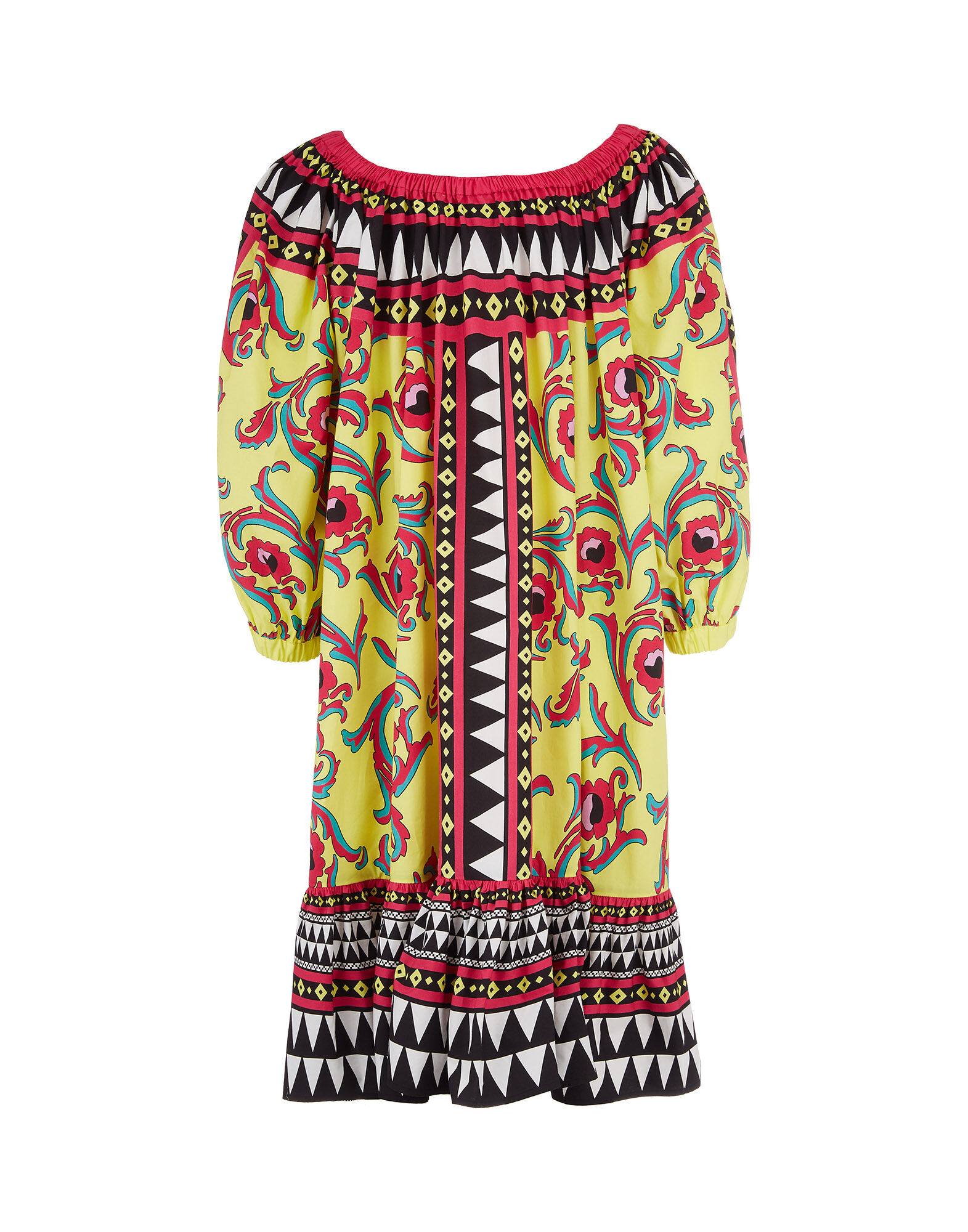 LaDoubleJ Short Paloma Dress Cartwheel Giallo DRE0226COT015CRW0004