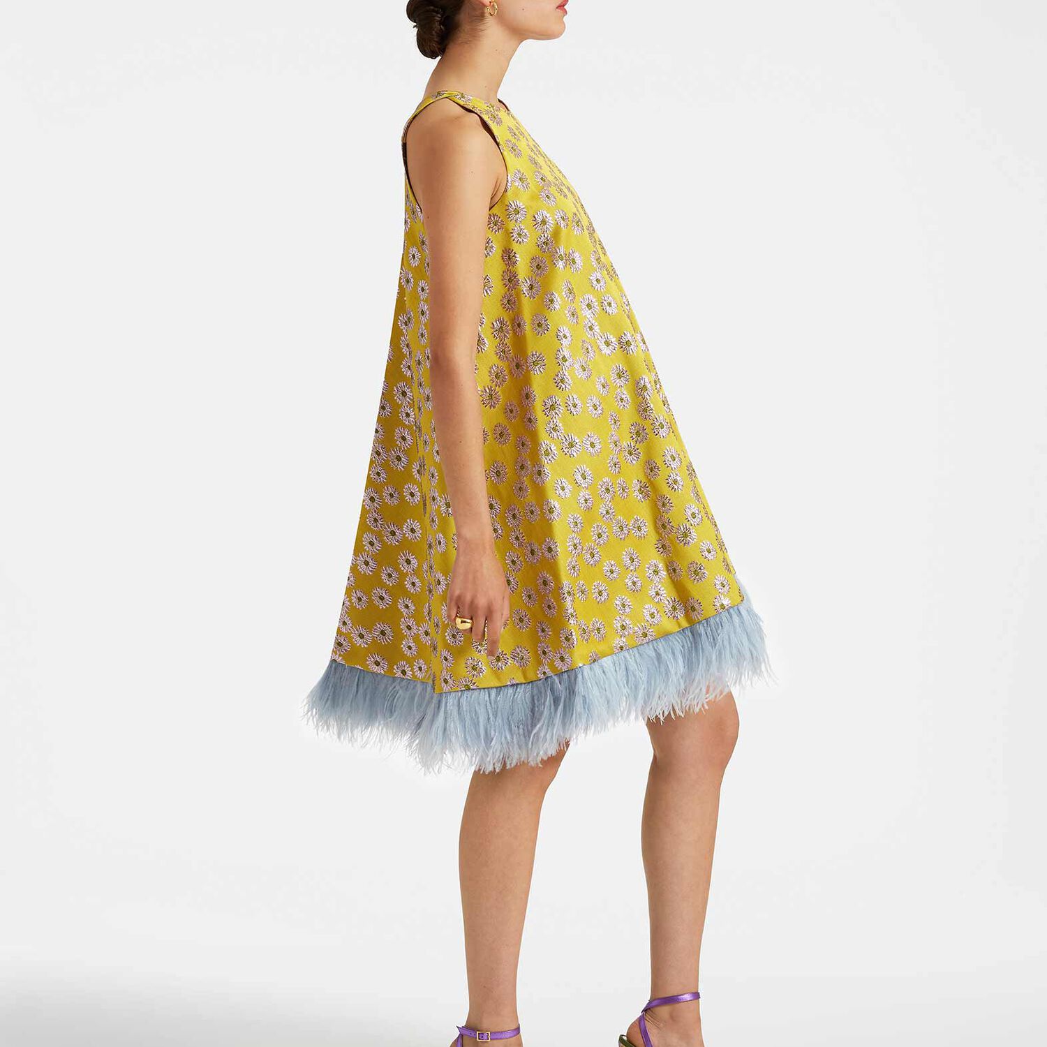  La Doublej Dresses Women - La Fenice Mini Dress Margarita L 41%polyester 36%cotton 8%metal 7%silk 5%polyammide 3%ostrich Feathers 