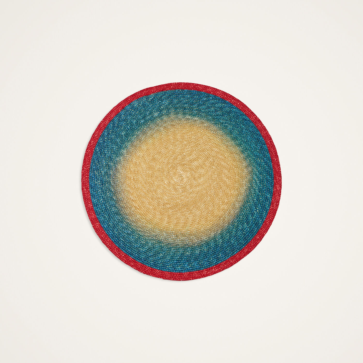 La Doublej Handpainted Sunset Placemats Set Of 2 In Gradient Blue