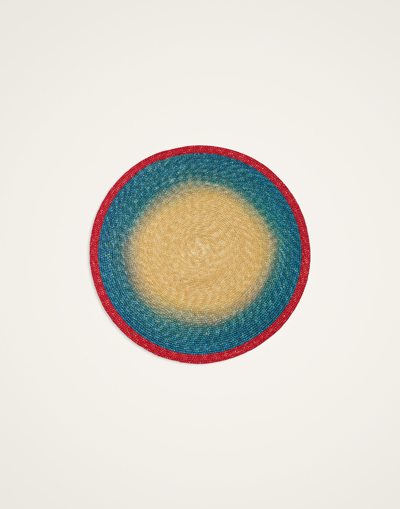 La DoubleJ Handpainted Sunset Placemats Set Of 2 La DoubleJ Handpainted Sunset Placemats Set Of 2 Gradient Blue PMT0030STR001GRA02BU03