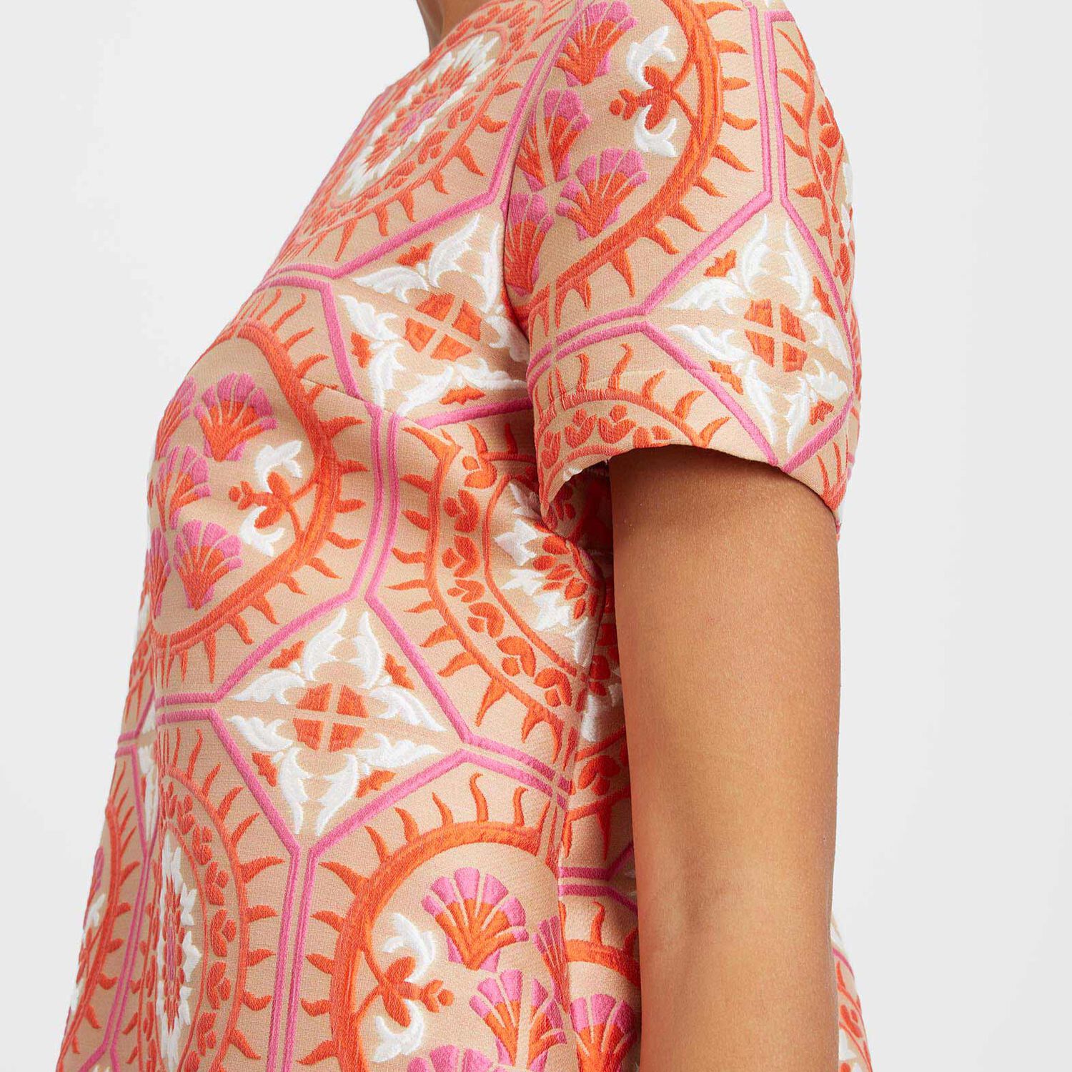 La Doublej Mini Swing Dress In Sun Orange