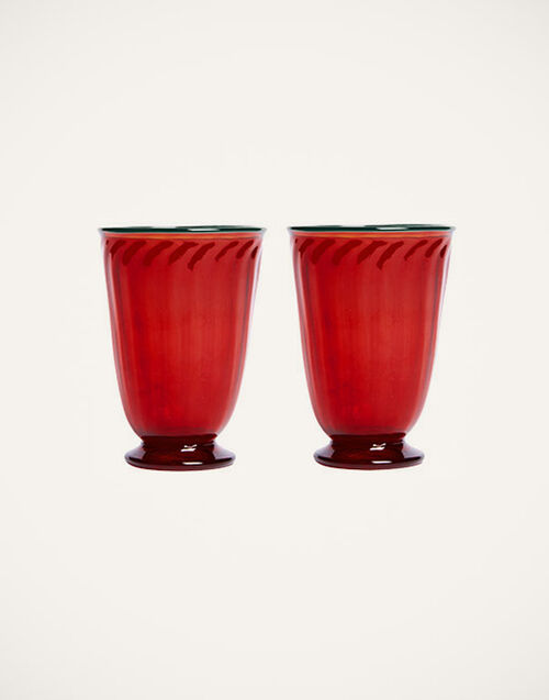 La DoubleJ Rainbow Glasses Set Of 2 La DoubleJ Rainbow Glasses Set Of 2 Red GLA0014MUR001RED0001