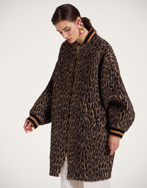 La DoubleJ Brooklyn Coat Cheetah Coating Light Beige JAC0129WOL020TAH02BR01