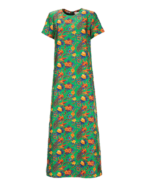 LaDoubleJ Swing Dress Pavone Verde DRE0001SIL001PAV0003