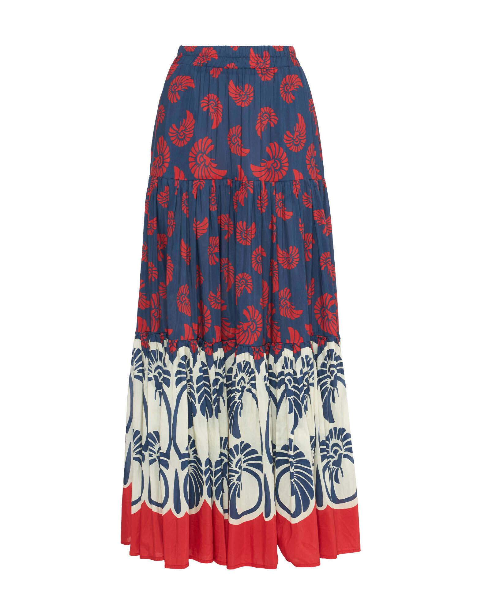 La DoubleJ Big Skirt Palmetto Plac&eacute;e SKI0001SIL010PIG01BU06