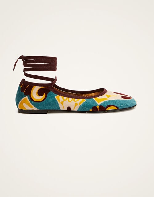 La DoubleJ Winter Ballerina Flats La DoubleJ Winter Ballerina Flats Dendera Light Blue SHO0090VEL001DEN01BU01
