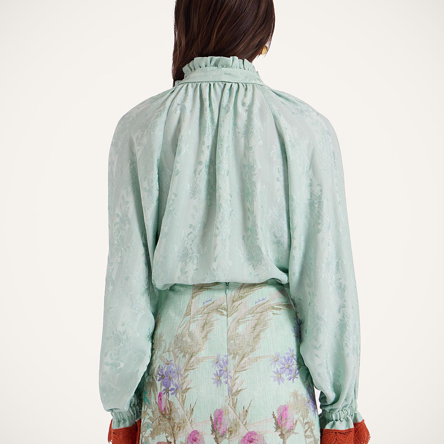 Shop La Doublej Cerere Blouse In Pekin Mint