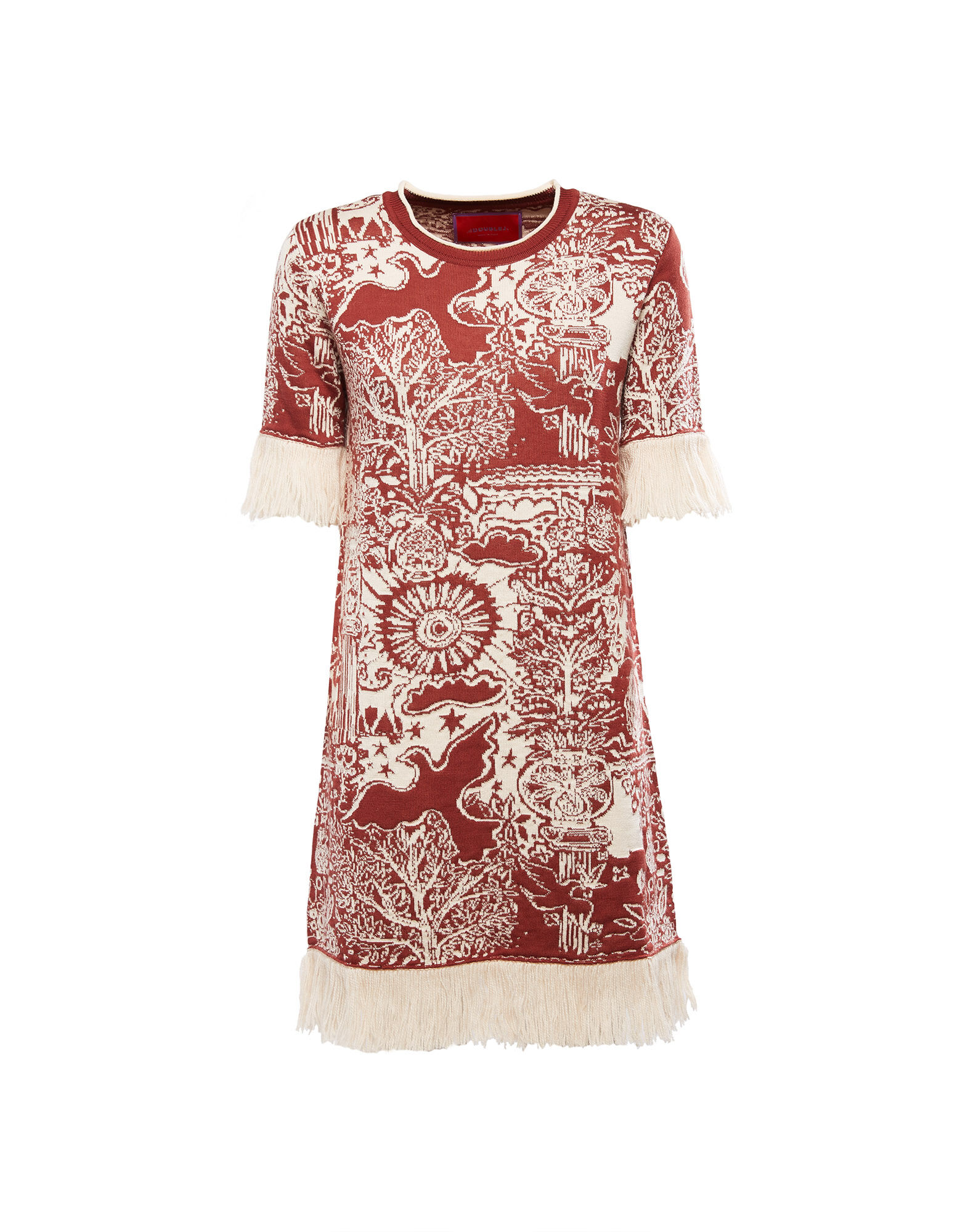 La DoubleJ Jacquard Mini Dress Ionic Rust DRE0310KNI042VAR0075