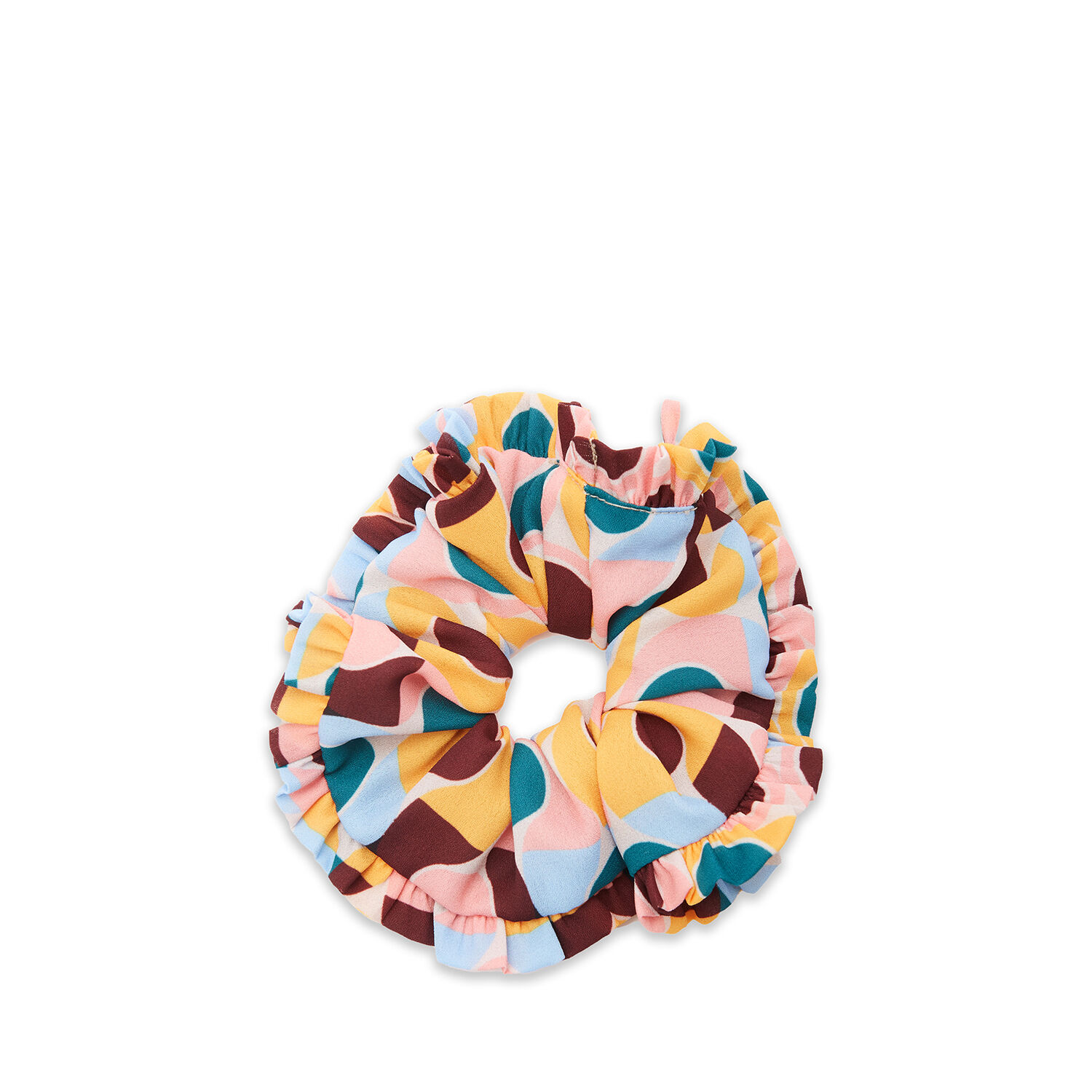 La Doublej Geometric Print Scrunchie In Gumball