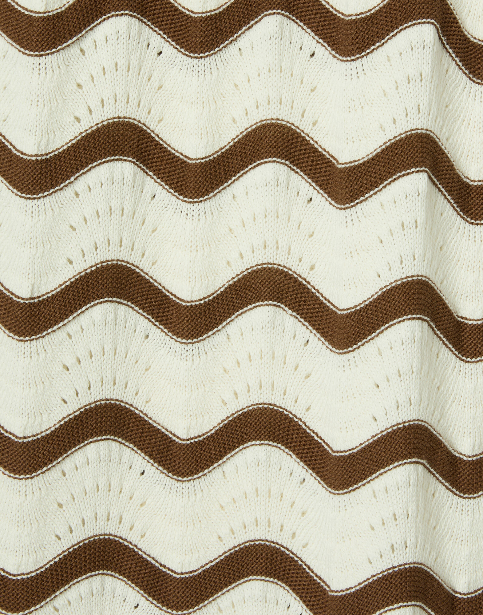 La DoubleJ Wavy Swing Dress Bicolor White & Chocolate DRE1045KNI203VA494WH01