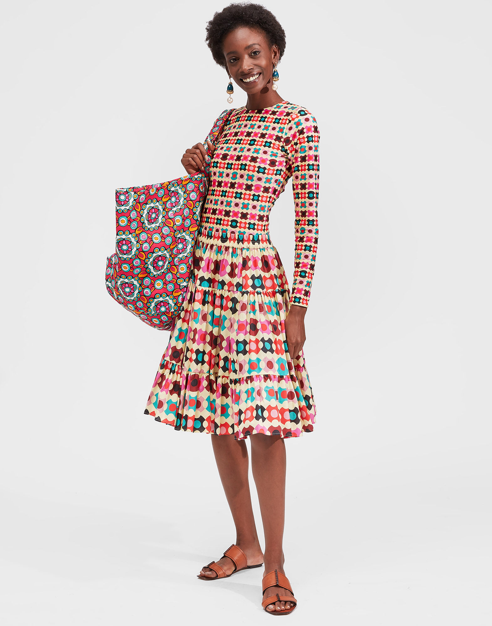 LaDoubleJ Love Skirt Groovy Dot Giallo SKI0038COT020GRO0003