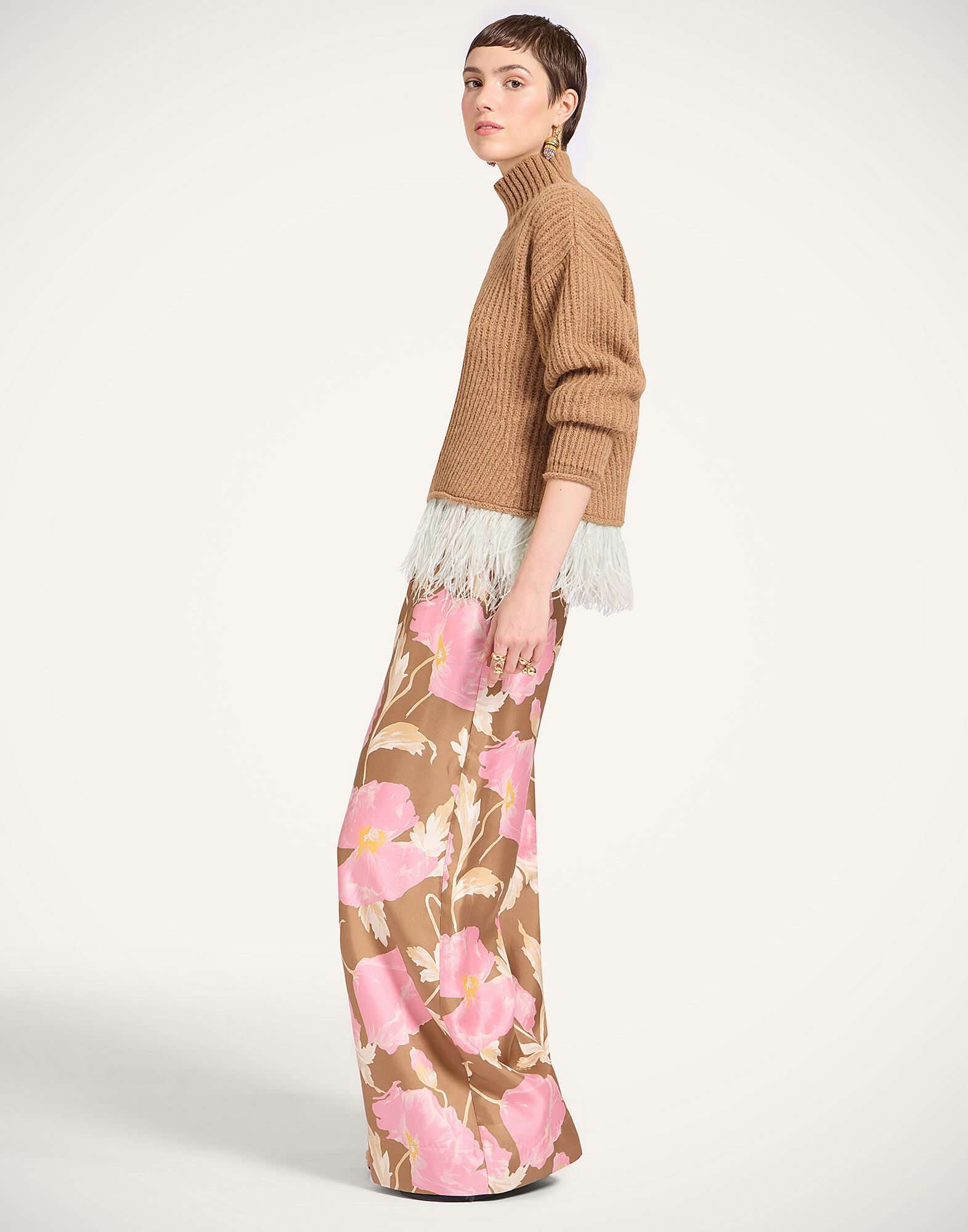 La DoubleJ Palazzo Pants Sylph Khaki TRO0003SIL001SYL01GR07