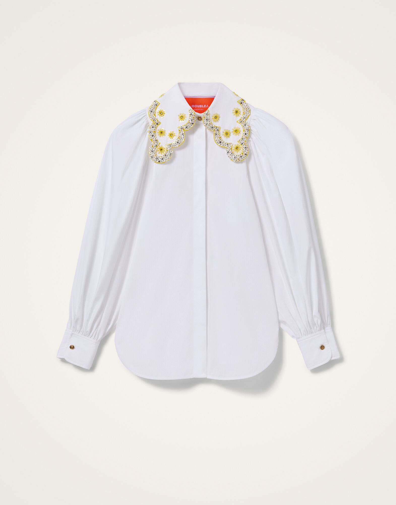 La DoubleJ Pouf Shirt Solid White SHI0169COT064SOLIDWH01