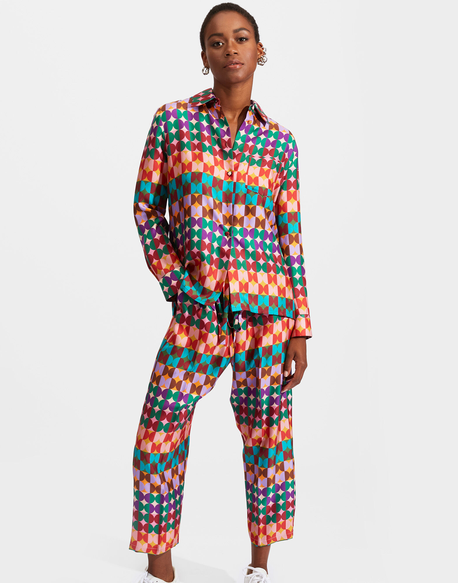 La DoubleJ Boy Shirt Mezzaluna Rainbow SHI0001SIL001MEZ0005