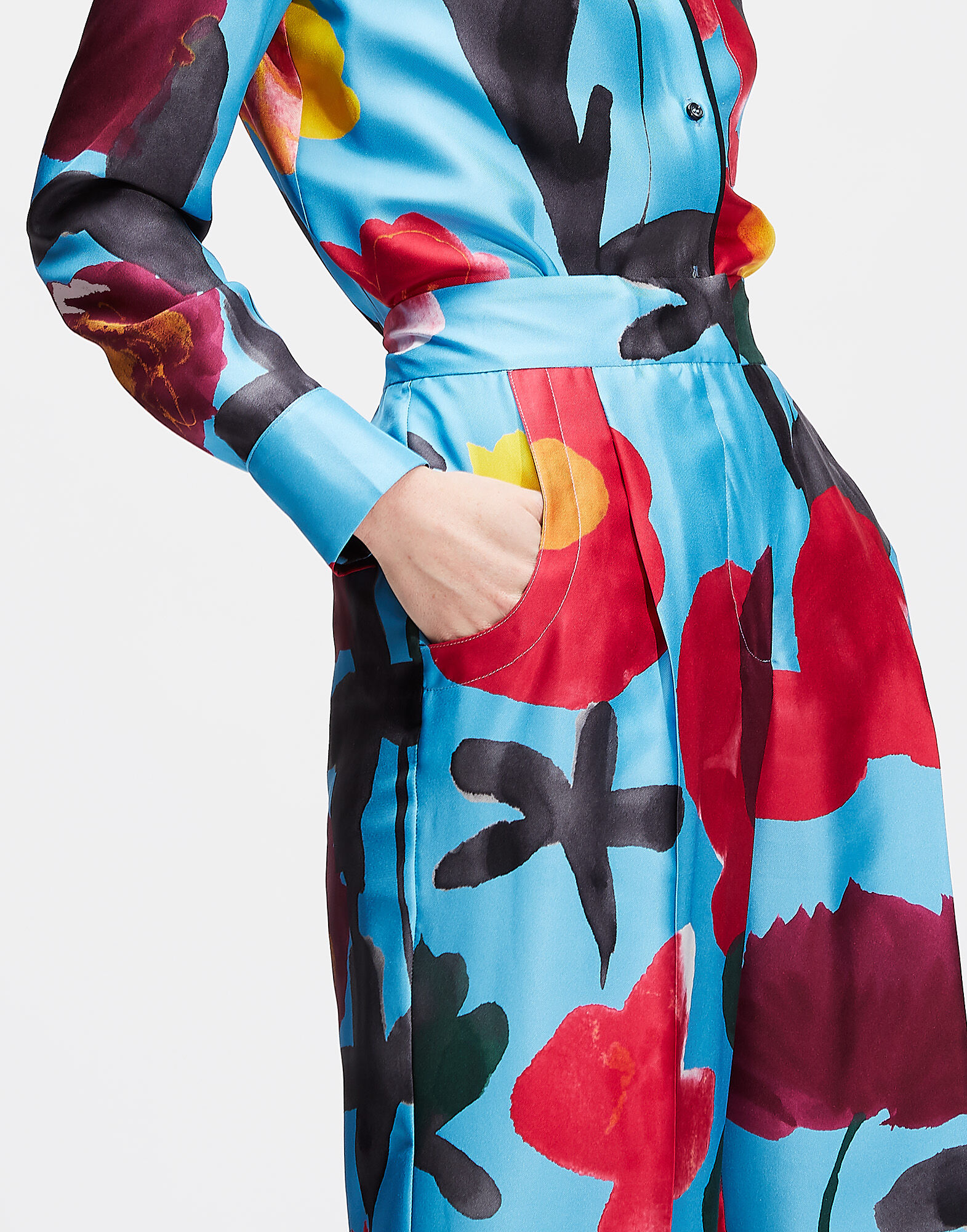 LaDoubleJ Cropped Anna Pants Prom Azzurro TRO0021SIL001PRO0002