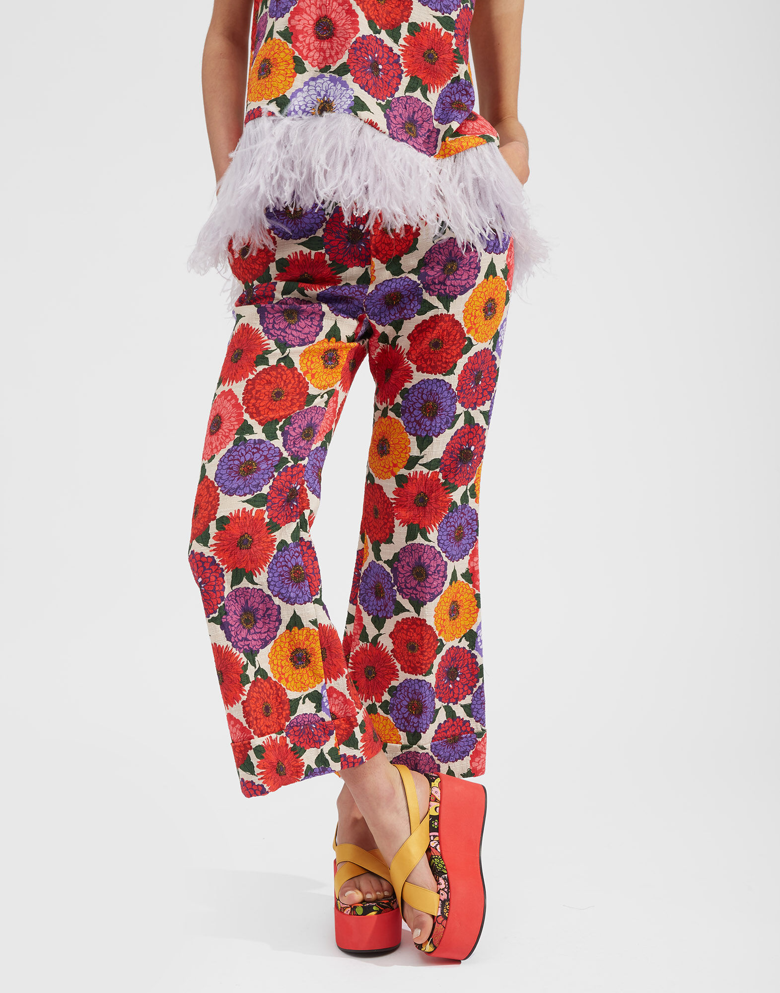 La DoubleJ Hendrix Pants Zinnie TRO0014COT005ZIN0001