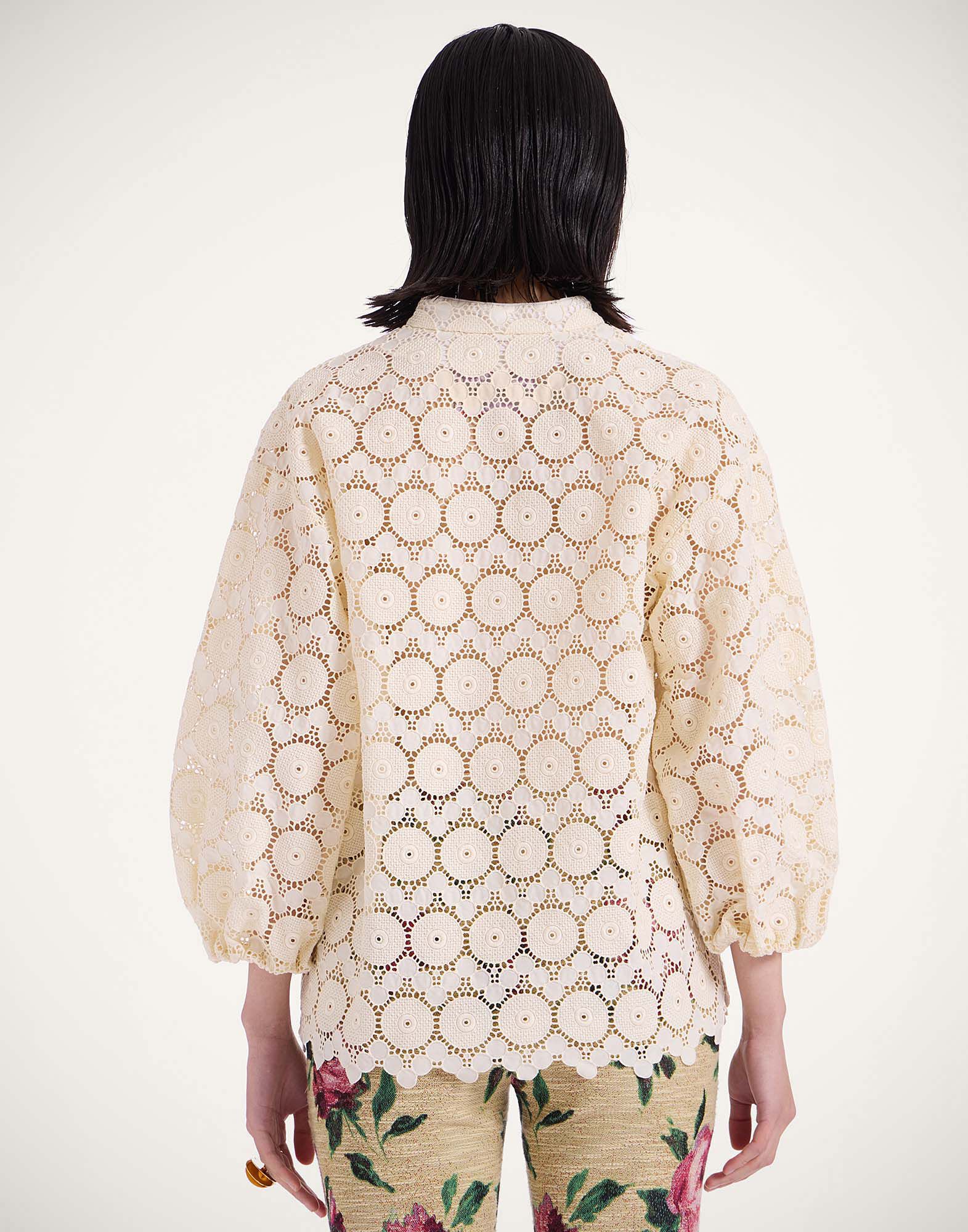 Jackie Shirt in Evil Eye Ivory for Women | La DoubleJ