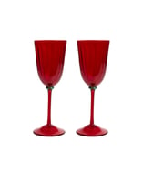 La DoubleJ Wine Rainbow Glasses Set Of 2 Red GLA0020MUR001RED0001