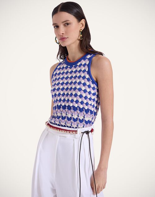 La DoubleJ Perry Street Top Multicolor Violet & Blue PUL0257KNI149VA339MU01