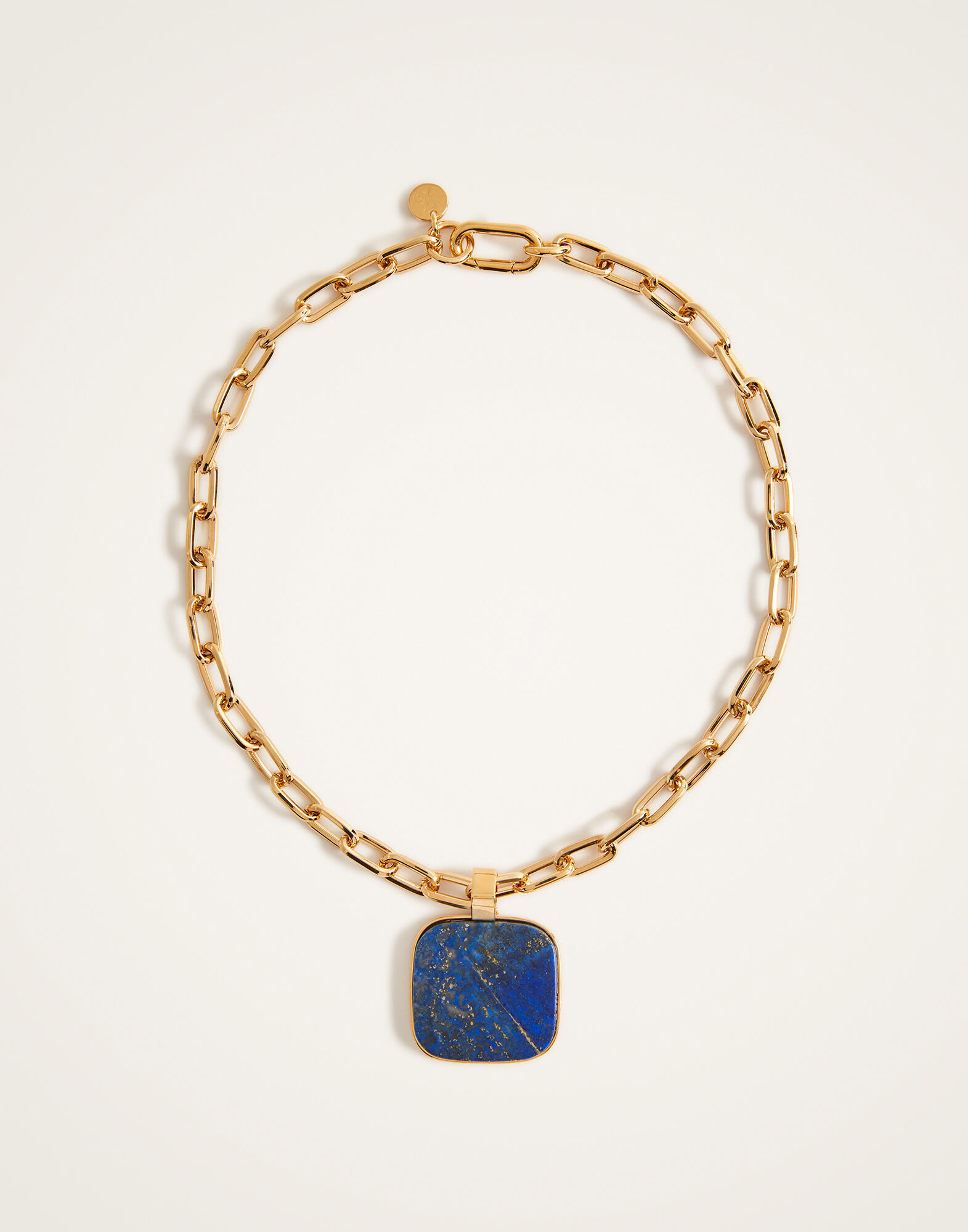 La DoubleJ Soul Pendant Necklace 24k Gold Plate & Lapis Lazuli NEC0017BRA003LAP01YE05