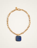 La DoubleJ Soul Pendant Necklace La DoubleJ Soul Pendant Necklace 24k Gold Plate & Lapis Lazuli NEC0017BRA003LAP01YE05