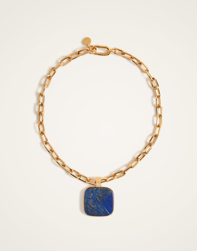 La DoubleJ Soul Pendant Necklace La DoubleJ Soul Pendant Necklace 24k Gold Plate & Lapis Lazuli NEC0017BRA003LAP01YE05