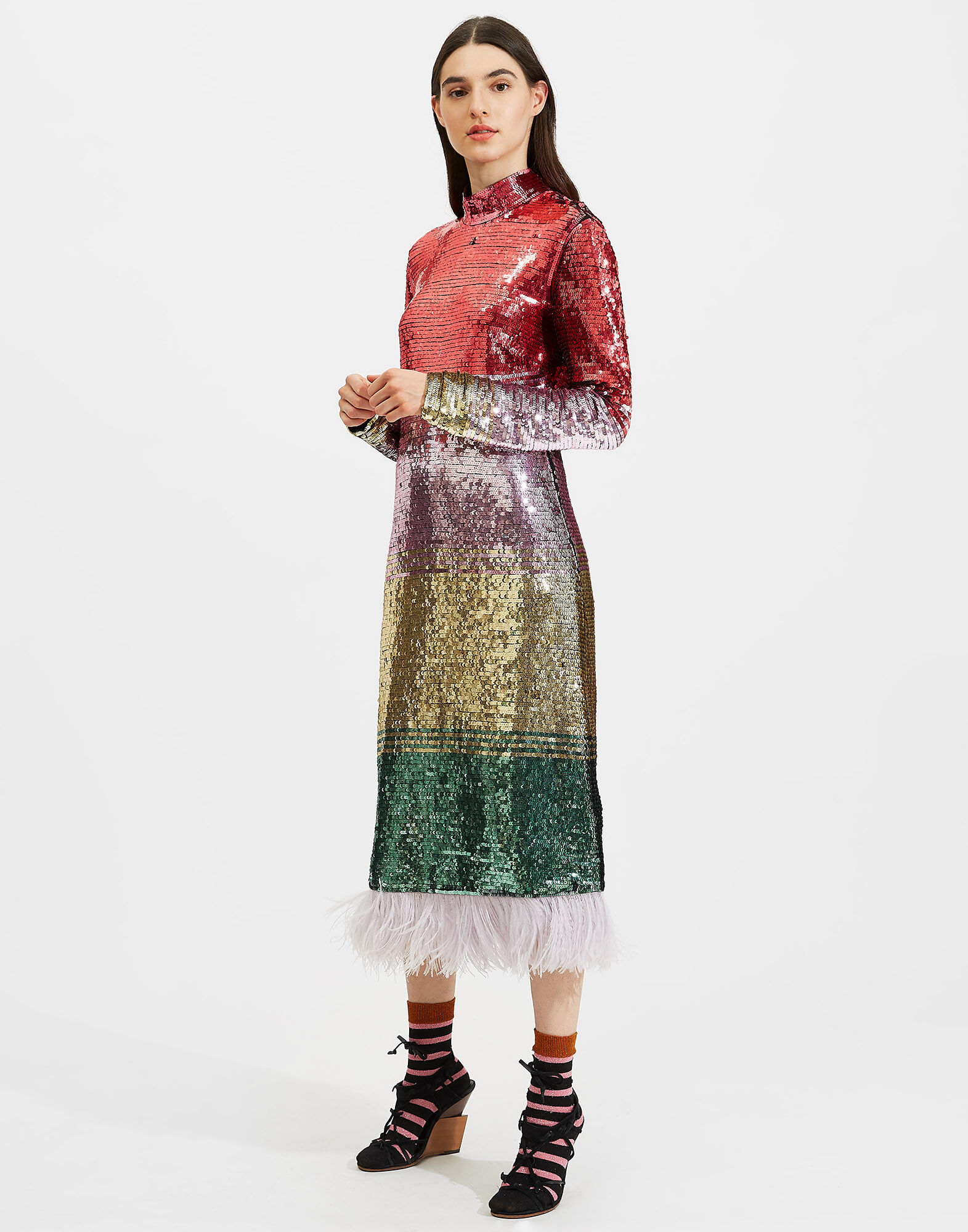 LaDoubleJ Gala Dress Multicolor Oro DRE0133SEQ001MUL0001