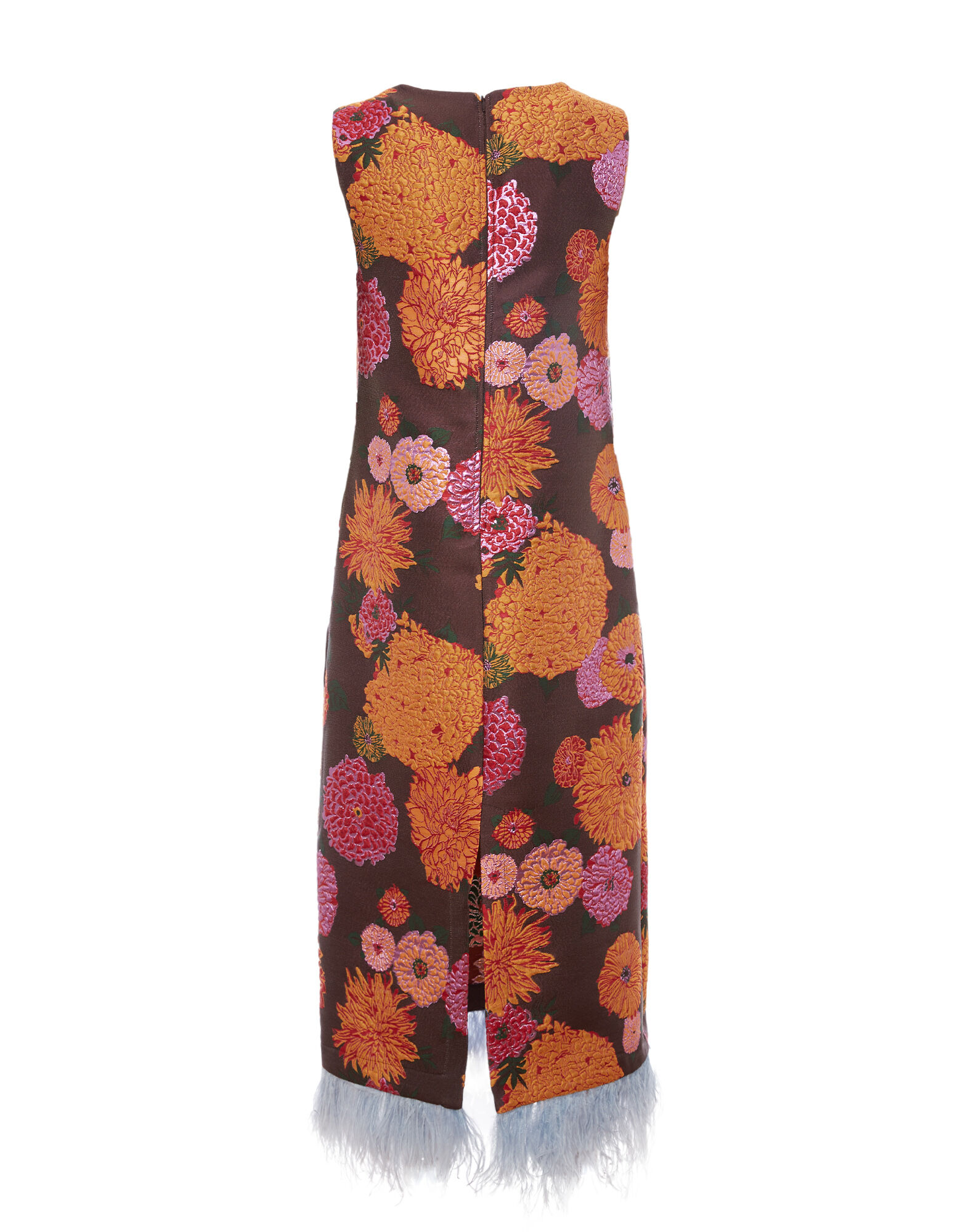 La DoubleJ Column Dress (With Feathers) Gin Chocolate DRE0549JCQ048GYN02BR07