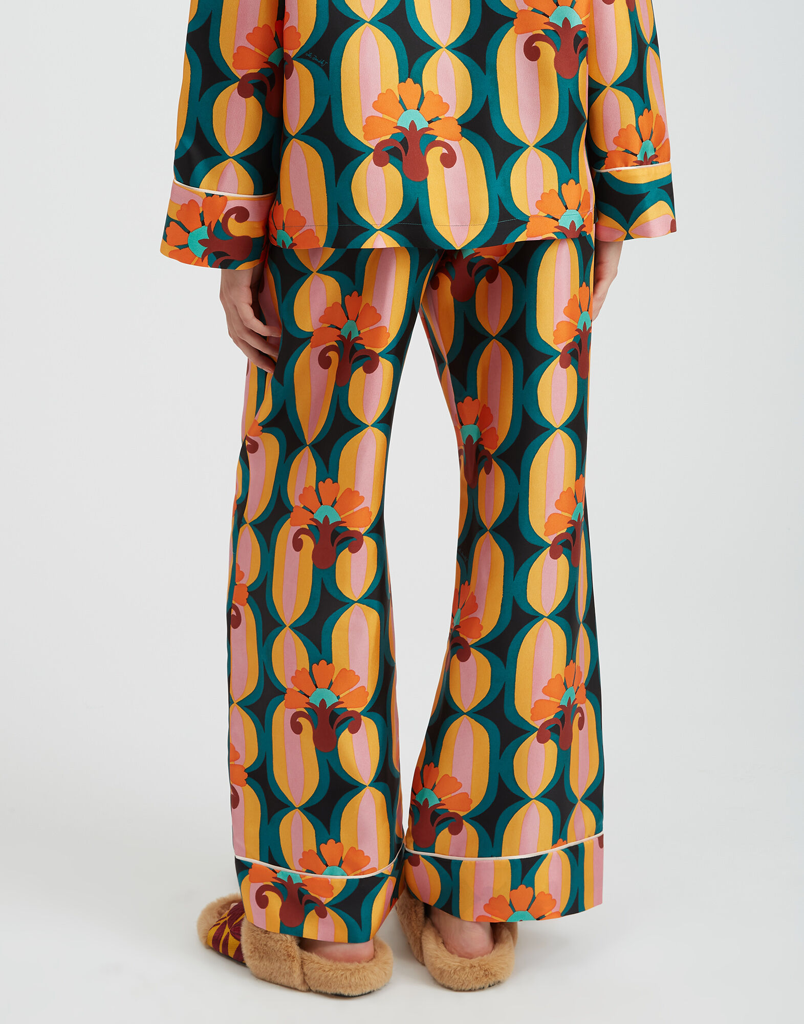 La DoubleJ Pajama Pants Arcturus Blue Petrol TRO0116SIL001ARC01BU05