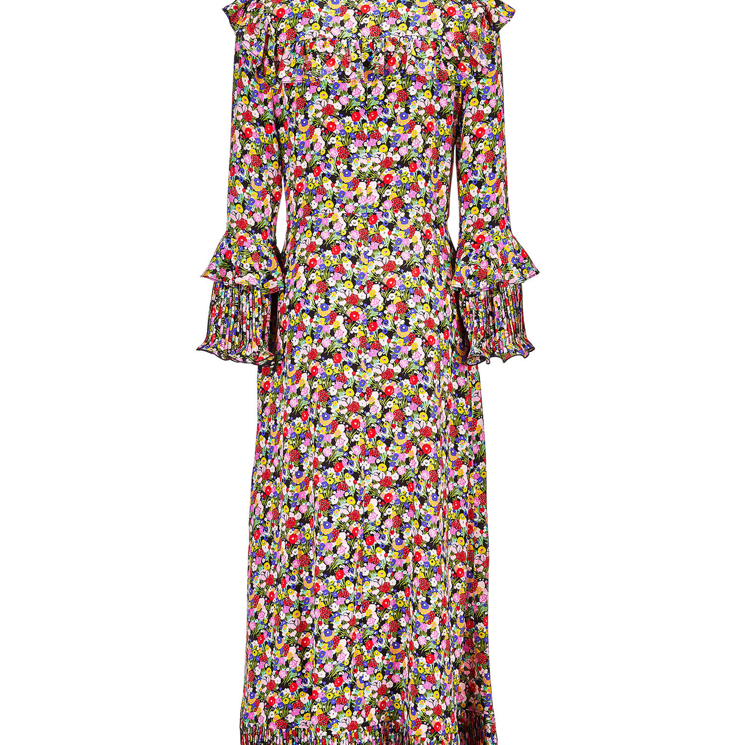 La Doublej Silk Long Fancy Dress In Granny