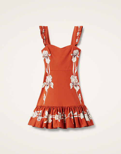 La DoubleJ Mini Gingerbread Dress Iris Plac&eacute;e Dark Orange DRE0859COT037IRS07OR03