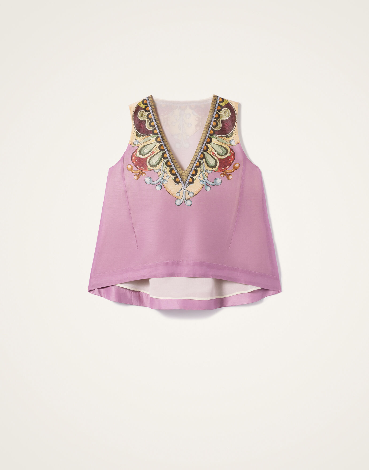 V-Neck Scala Top in Nucleus Placée Dusty Pink for Women | La