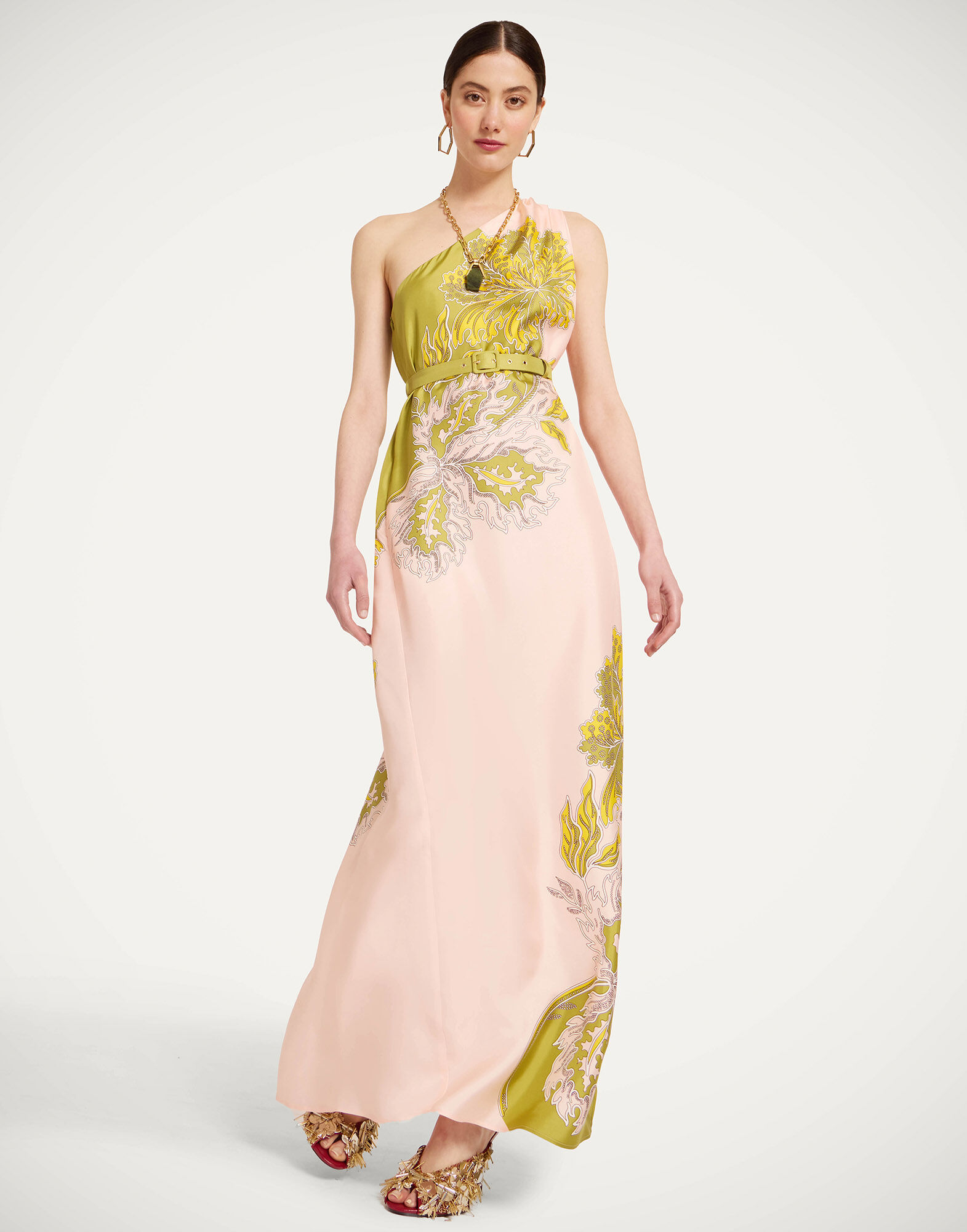 La DoubleJ Roy Dress Swathe Plac&eacute;e Pink DRE0304SIL006SWA03PI01
