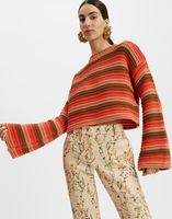 La DoubleJ Crop Sweater Multicolor Red PUL0142KNI104VA224RE01