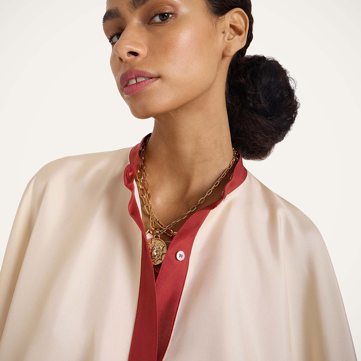 La Doublej La Double J Foulard Printed Silk-satin Blouse In Multi